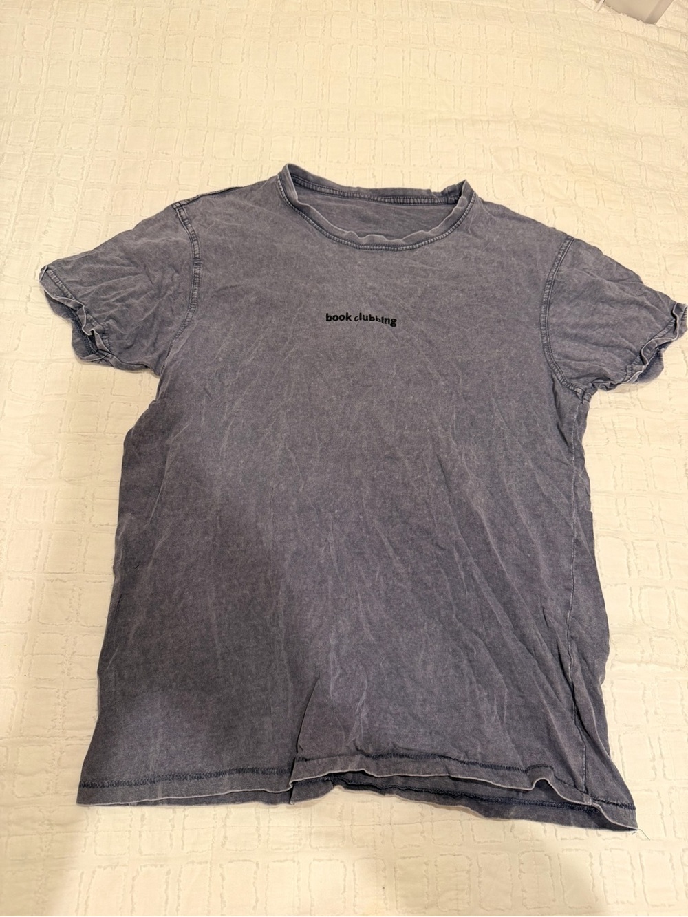Book Clubbing Graphic Tee - Washed Blue Women’s Top